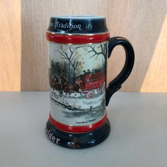 BUDWEISER 1990 Clydesdale Beer Stein - Picture 1 of 4